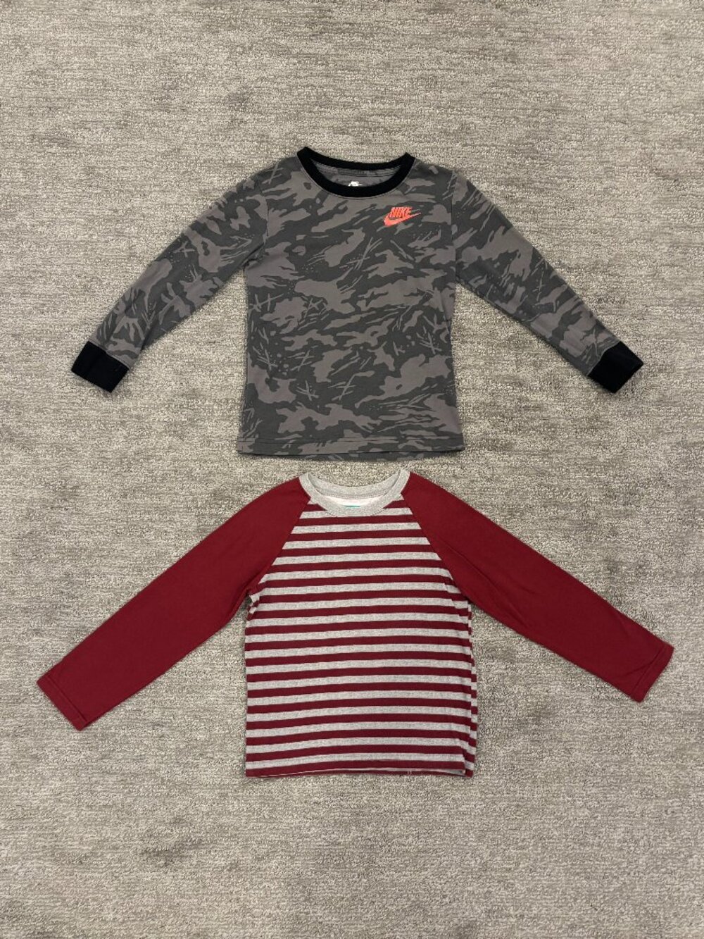 Long Sleeve Shirts - Set of 2 - Size 5 - Nike - Camouflage -Garanimals